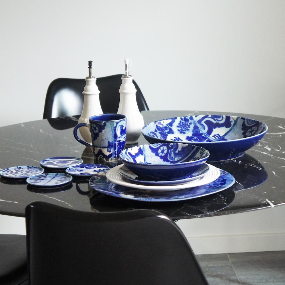 Assiette creuse en grés "Lisboa" - 21 cm