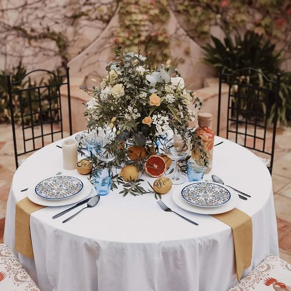 Assiette en céramique traditionnelle de Portugal  I Jaune 20cm Assiette en céramique "Tradicional" Jaune - 20 cm