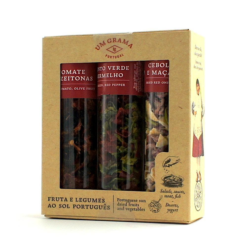 Tubes de tomates. oignons. poivrons déshydratés