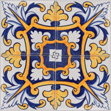 Azulejo Padrao I Azulejo portugais artisanal 14 cm Azulejo Padrão 14x14cm