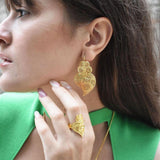 Bague en filigrane d'argent doré I Vente en ligne France Bague en filigrane "Coração de Viana"