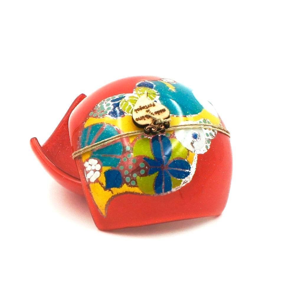 Boite en verre fusionné "Coeur de Viana"