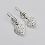 Boucle d'oreille de la Reine en filigrane d'argent I Bijoux portugais Brincos À Rainha I Boucles d'oreille en argent - 2.5cm