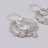 Boucles d'oreille en filigrane d'argent doré I Vente de bijoux argent Boucles d'oreille en argent - 4cm