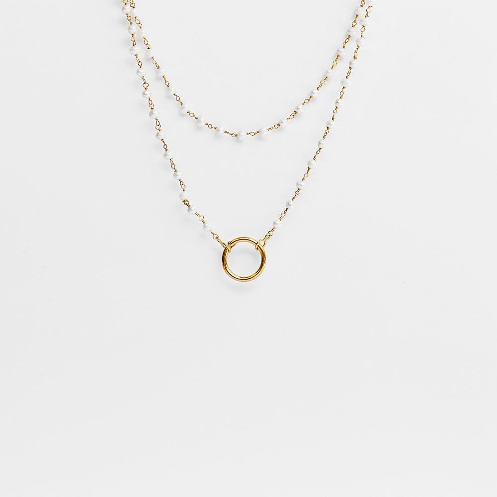 Boucles d'oreille en filigrane d'argent doré I Vente de bijoux argent Collier perles blanches Alma & Coraçao