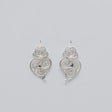 Boucles d'oreille en filigrane d'argent doré I Vente de bijoux argent #Coração de Viana I Boucles d'oreille en argent - 3cm