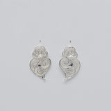 Boucles d'oreille en filigrane d'argent doré I Vente de bijoux argent #Coração de Viana I Boucles d'oreille en argent - 3cm
