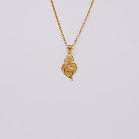 Boucles d'oreille en filigrane d'argent doré I Vente de bijoux argent #Coração de Viana I Pendentif en argent doré - 3cm