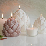 Bougie décorative Blanche en forme d'artichaut Bougie décorative "Alcachofras" Blanche - 19cm