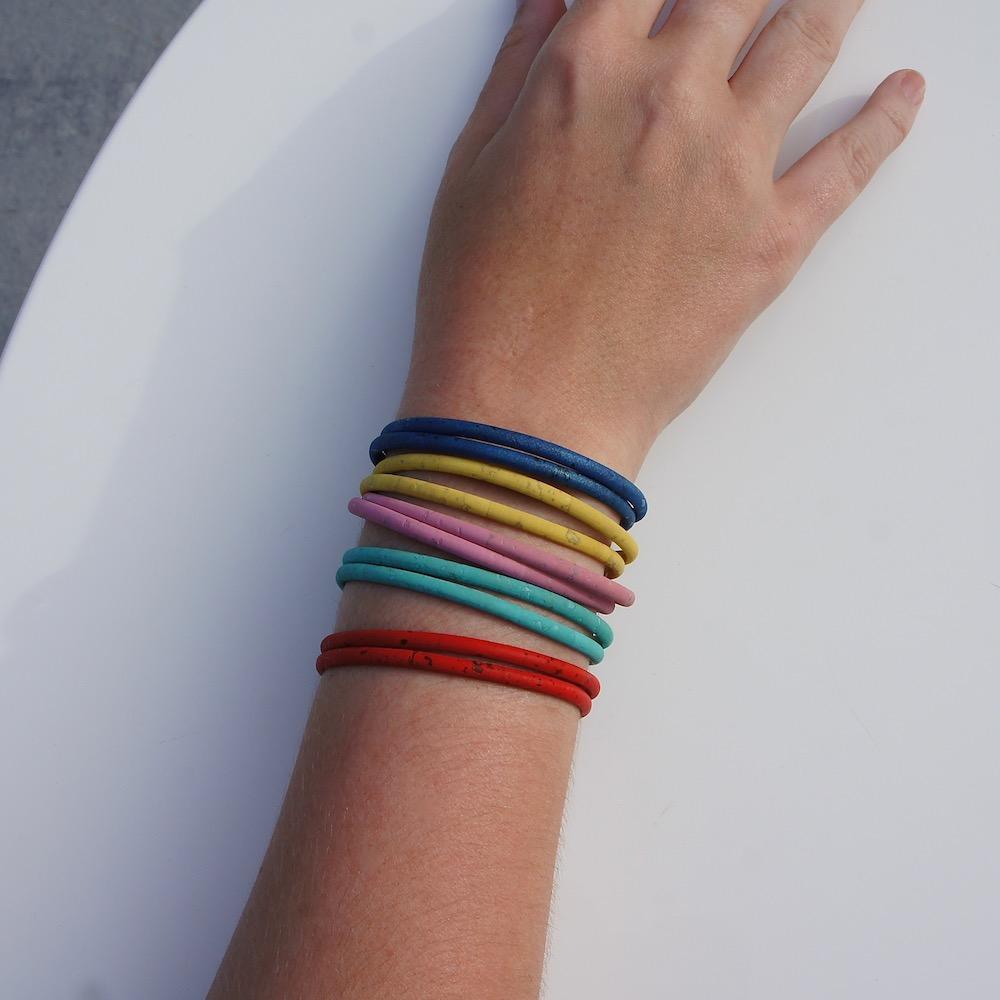 Bracelet en liège Rose