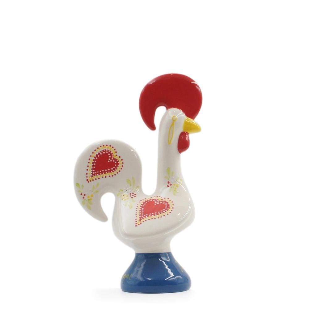 Coq de Barcelos traditionnel en céramique - Blanc