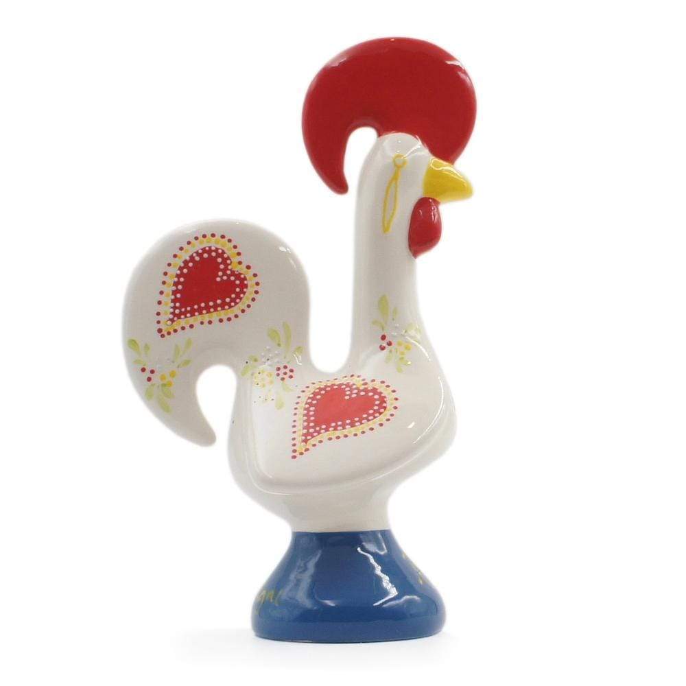 Coq de Barcelos traditionnel en céramique - Blanc