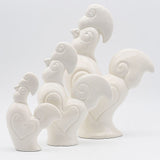 Coq en céramique blanche I Produit artisanal du Portugal Coq en céramique - Blanc