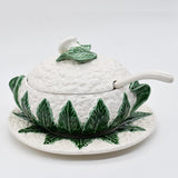 Coupe portugaise bleue cobalt en forme de coquillage #A Soupière