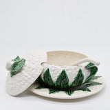 Coupe portugaise bleue cobalt en forme de coquillage #A Soupière