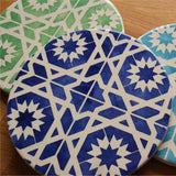 Dessous de plat en faïence bleue du Portugal I Vente en ligne Dessous de plat en céramique et liège "Azulejos"