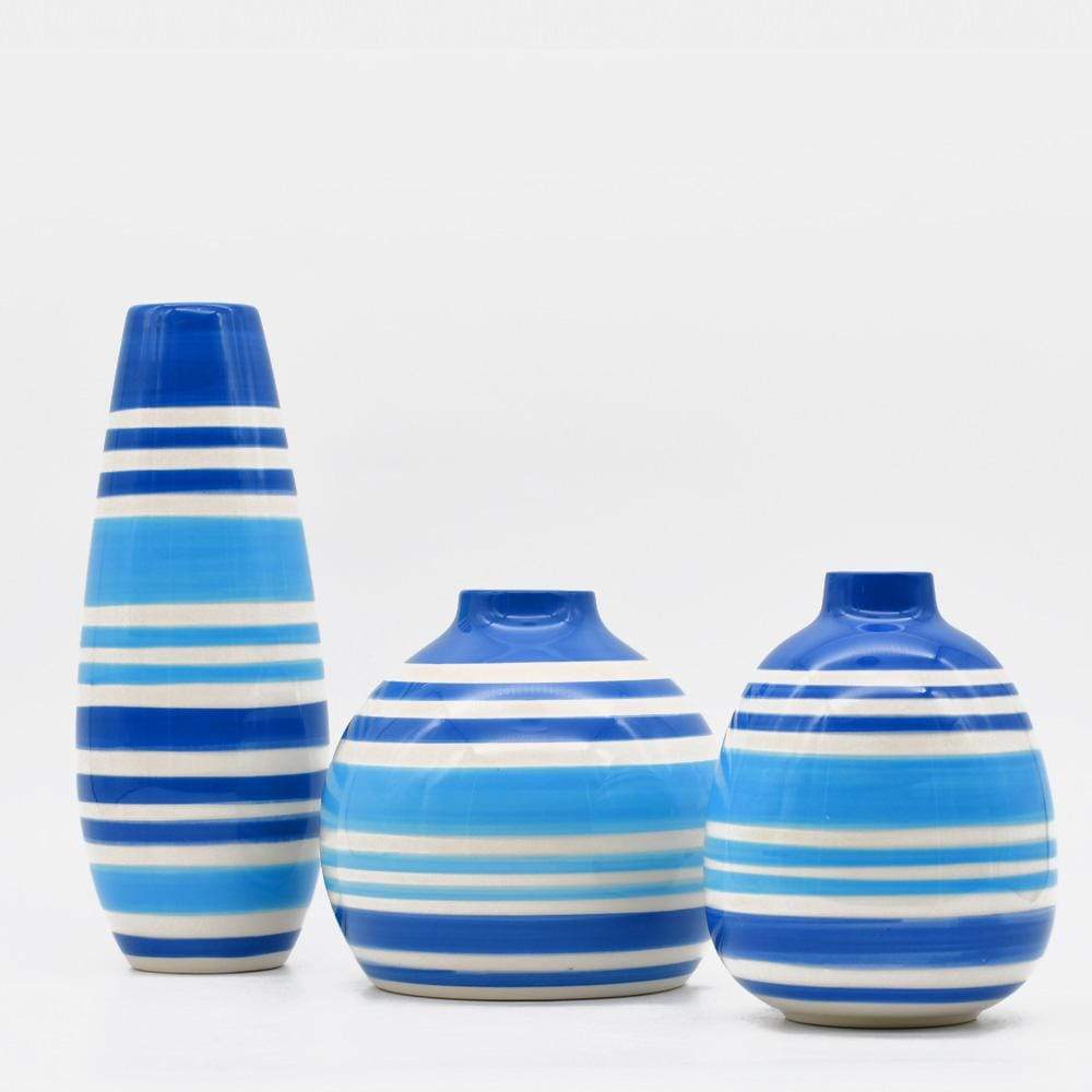 Ensemble de 2 vase en grés I Service Lisboa I Vente en ligne Soliflore long - Bleu