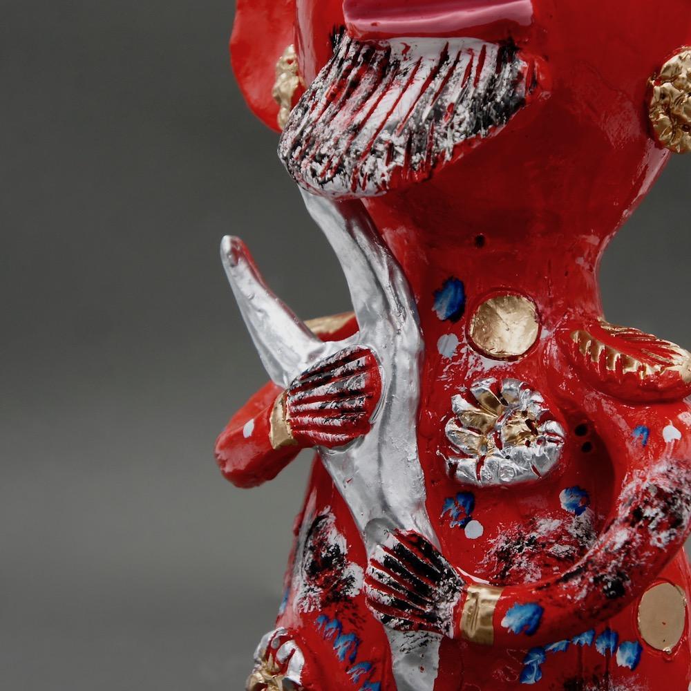 Diabo com três cornos 40 cm - Júlia Côta