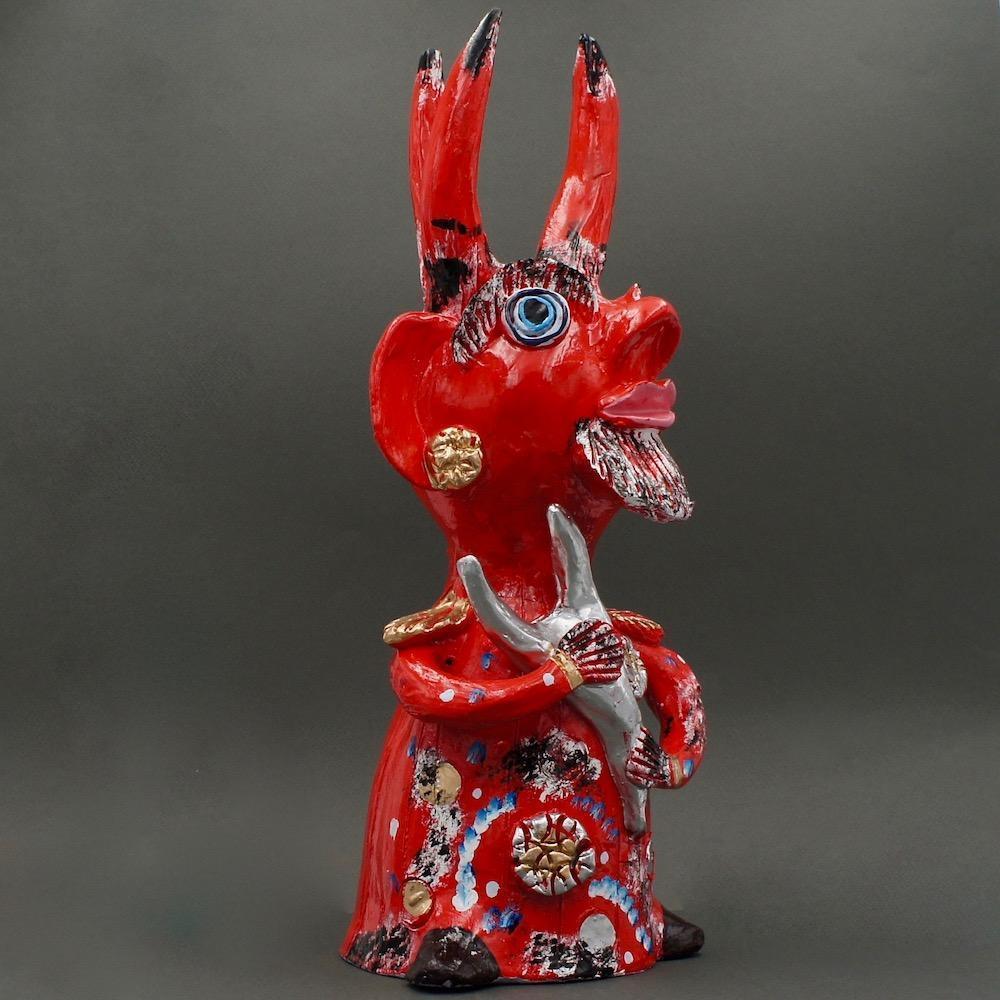 Diabo com três cornos 40 cm - Júlia Côta
