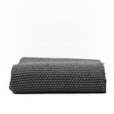 Grand plaid en coton blanc et noir tissé au Portugal Plaid en coton "Ponto" 999X999 - Gris foncé