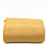 Grand plaid en coton orange tissé au Portugal Plaid en coton 210X140 - Orange