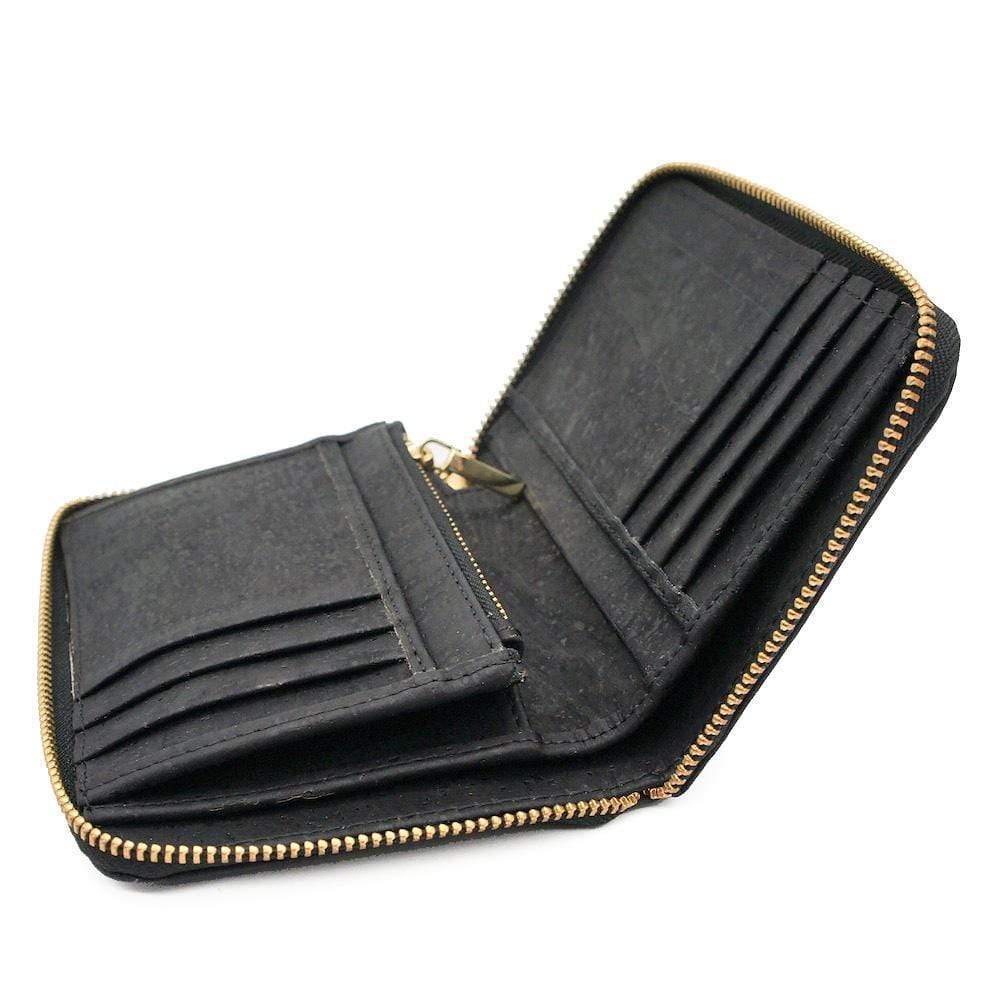 Grand portefeuille en liège noir