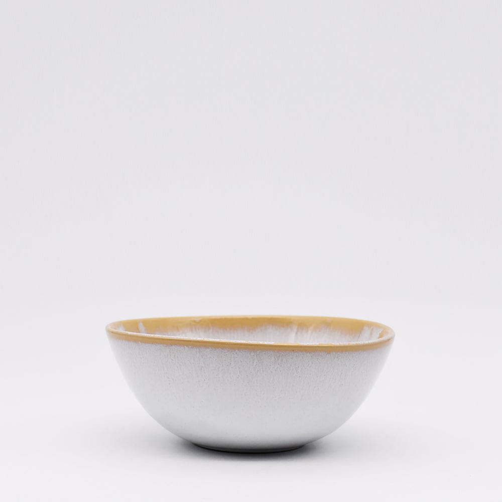 Grande assiette en grès de la collection portugaise Corals Bol en grès "Amazonia" Blanc