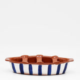 Grille Chorizo portugais I Assador de chouriço Grille Chorizo "Costa Nova Mar" - Bleu