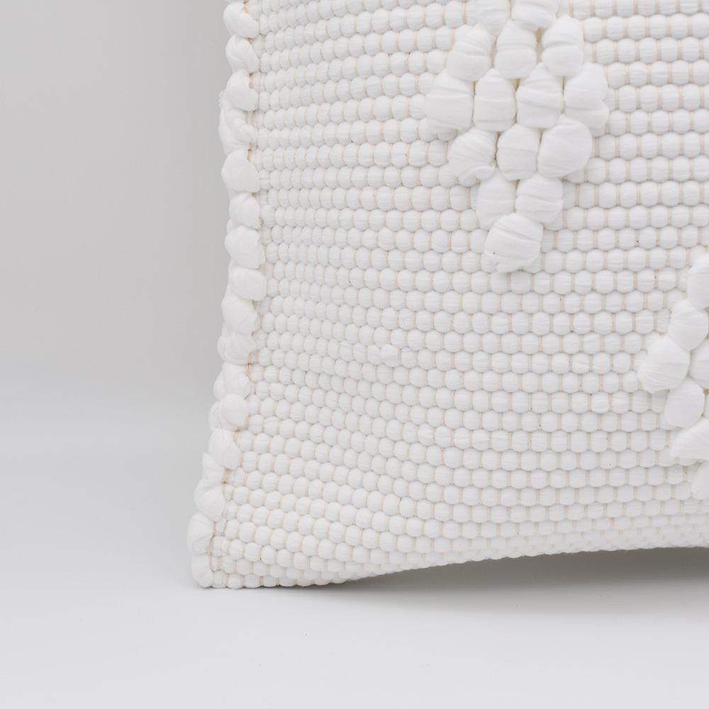 Housse de coussin 40x40 "Tapete de Trapo" - Blanc