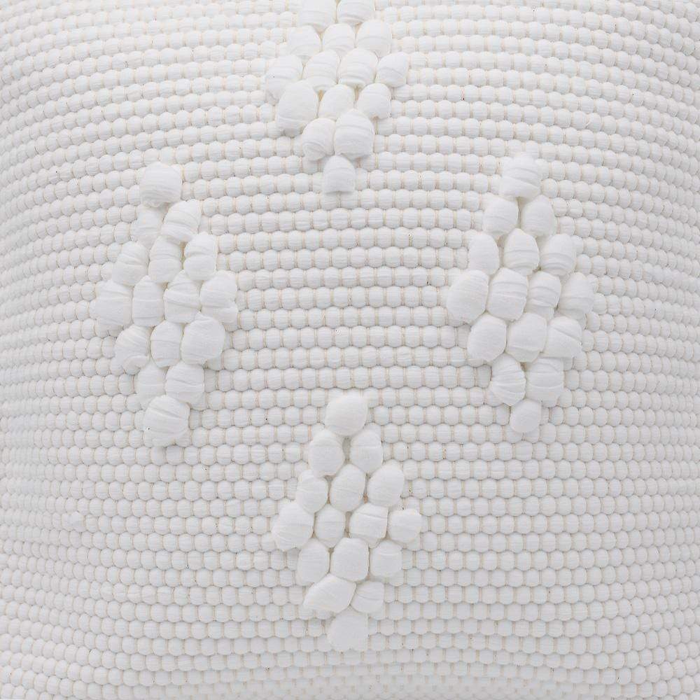 Housse de coussin 40x40 "Tapete de Trapo" - Blanc