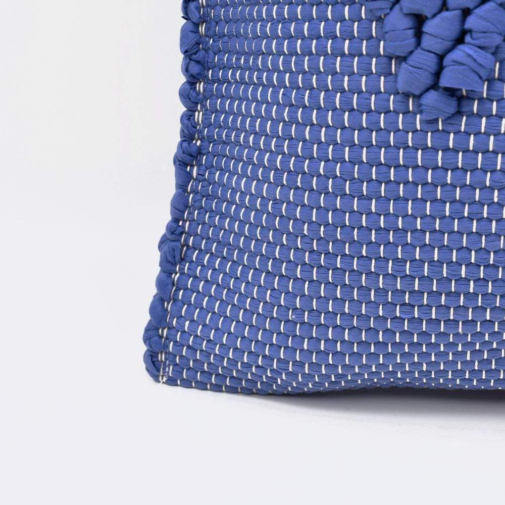 Housse de coussin 40x40 "Tapete de Trapo" - Bleu foncé