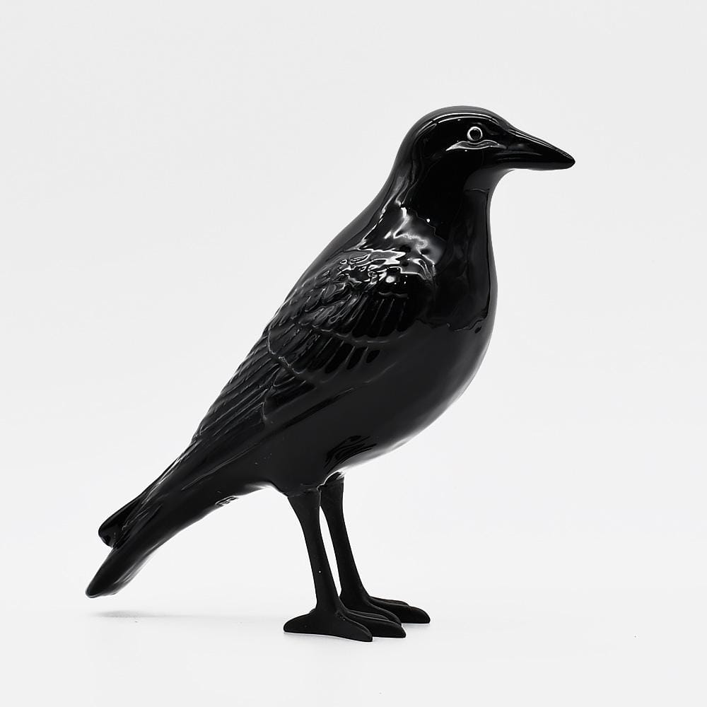 Merle I Oiseau en céramique et laiton O Corvo I Corbeau en céramique