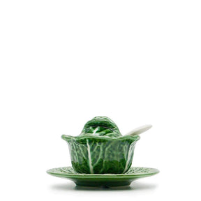 Moutardier en forme de chou I Vaisselle portugaise Moutardier en céramique "Couve"