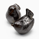 Paire d'oiseaux en céramique I Céramique portugaise Paire d'oiseaux en céramique - 13 couleurs Bronze