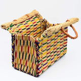 Panier en osier (jonc) 30cm - Multicolore