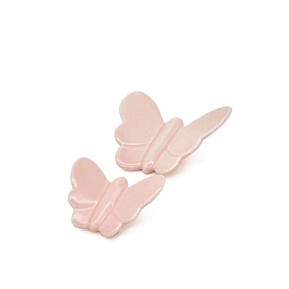 Papillon en céramique rose