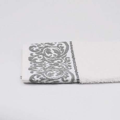 Parure de bain 3 pièces - Blanc et gris