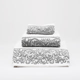 Parure de bain 3 pièces - Blanc et gris