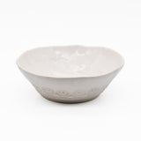 Petit saladier en céramique blanc I Motifs dentelles portugaises Saladier individuel "Flores" blanc - 19 cm