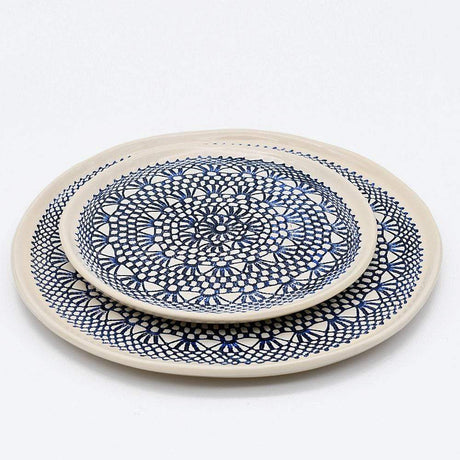 Assiette "Renda" bleue - 20cm