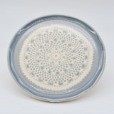Petite assiette en céramique bleue I Motifs dentelles portugaises #DRAFT Plateau à dessert "Renda" - Gris