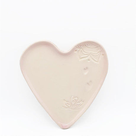 Petite assiette en céramique rose et blanche I Motifs étoile de mer Copy of Assiette "Estrela do mar" rose et blanche - 18 cm