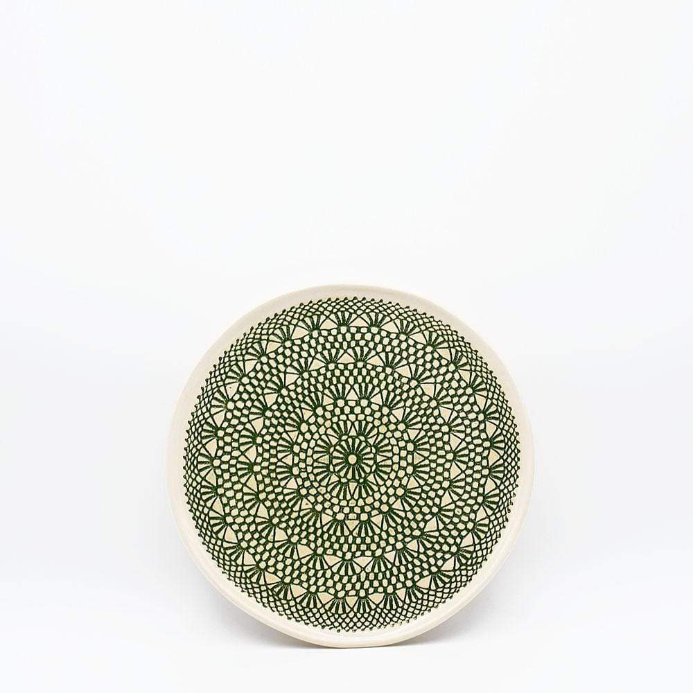 Assiette "Renda" verte - 20cm