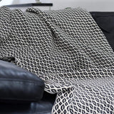 Plaid en laine Noir et blanc cassé I Artisanat du Portugal en ligne Plaid en laine 200X135 - Noir