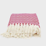 Plaid en coton "Losango" - Rose