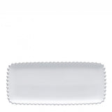 Plat rectangulaire en grès 30cm I Vaisselle portugaise Plat rectangulaire en grès "Pérola" - 30cm