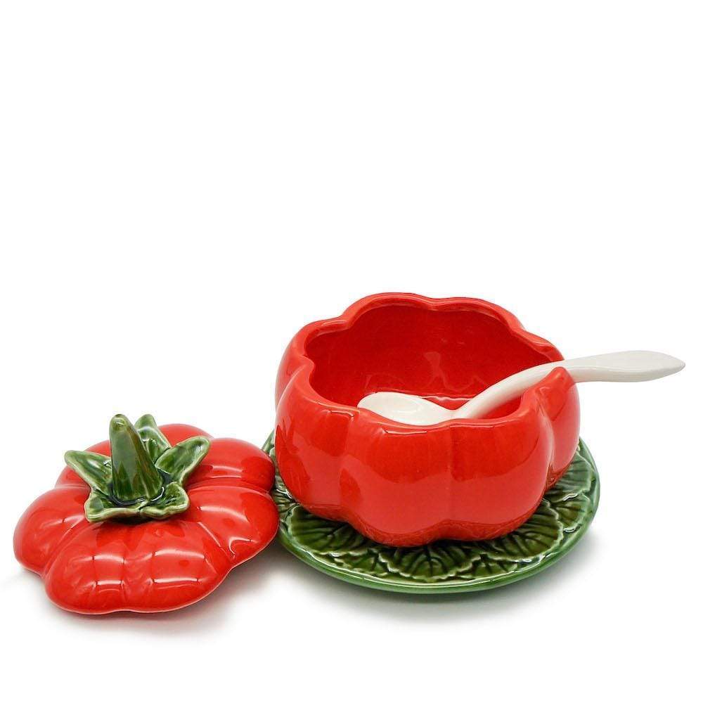 Pot en céramique en forme de tomate - 13cm