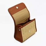 Sac à main en cuir et jonc noir I Tendance portugaise Sac en cuir et jonc