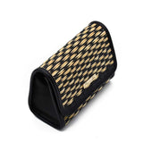 Sac à main en cuir et jonc noir I Tendance portugaise Sac en cuir et jonc