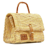 Sac cartable en osier (jonc) 25cm - Naturel
